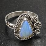 Ethiopian Opal Carved Size US 7 925 Sterling Silver Ring (REXT116-139)
