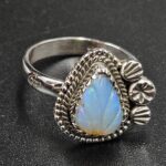 Ethiopian Opal Carved Size US 7 925 Sterling Silver Ring (REXT116-145)