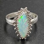 Ethiopian Opal Carved Size US 7 925 Sterling Silver Ring (REXT116-154)
