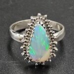 Ethiopian Opal Carved Size US 7 925 Sterling Silver Ring (REXT116-155)