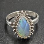 Ethiopian Opal Carved Size US 8 925 Sterling Silver Ring (REXT116-159)