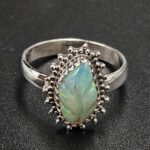 Ethiopian Opal Carved Size US 7 925 Sterling Silver Ring (REXT116-160)