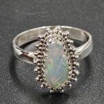 Ethiopian Opal Carved Size US 8 925 Sterling Silver Ring (REXT116-166)