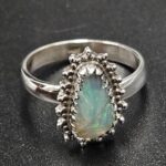 Ethiopian Opal Carved Size US 7 925 Sterling Silver Ring (REXT116-169)