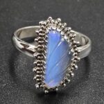 Ethiopian Opal Carved Size US 9 925 Sterling Silver Ring (REXT116-170)