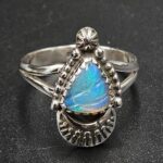 Ethiopian Opal Carved Size US 8 925 Sterling Silver Ring (REXT22-242)