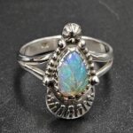 Ethiopian Opal Carved Size US 7 925 Sterling Silver Ring (REXT22-252)