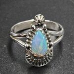 Ethiopian Opal Carved Size US 7 925 Sterling Silver Ring (REXT22-254)