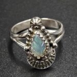 Ethiopian Opal Carved Size US 6 925 Sterling Silver Ring (REXT22-256)