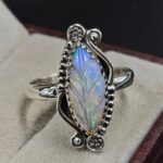 Ethiopian Opal Carved Size US 10 925 Sterling Silver Ring (REXT22-261)