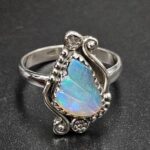 Ethiopian Opal Carved Size US 7 925 Sterling Silver Ring (REXT22-269)