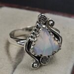 Ethiopian Opal Carved Size US 7 925 Sterling Silver Ring (REXT22-273)