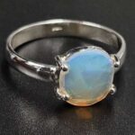 Ethiopian Opal Rose Cut Size US 10 925 Sterling Silver Ring (REXT80-118)