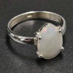 Ethiopian Opal Rose Cut 925 Sterling Silver Ring (REXT80-114)