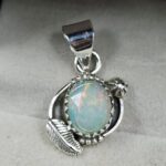 Ethiopian Opal Rose Cut 1" 925 Sterling Silver Pendant (REXT59-87)