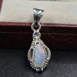 Ethiopian Opal Carved 1.25" 925 Sterling Silver Pendant (REXT59-119)