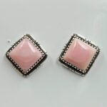 Pink Queen Conch 0.75" 925 Sterling Silver Stud Earrings (REXT59-129)