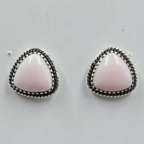 Pink Queen Conch 925 Sterling Silver Stud Earrings (REXT59-130)