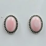 Pink Queen Conch 925 Sterling Silver Stud Earrings (REXT59-131)