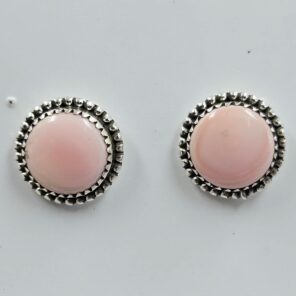 Pink Queen Conch 925 Sterling Silver Stud Earrings (REXT59-132)
