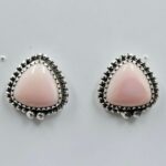 Pink Queen Conch 925 Sterling Silver Stud Earrings (REXT59-133)