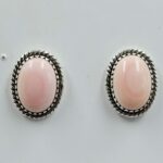 Pink Queen Conch 925 Sterling Silver Stud Earrings (REXT59-134)