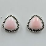 Pink Queen Conch 925 Sterling Silver Stud Earrings (REXT59-137)