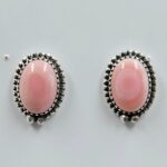 Pink Queen Conch 925 Sterling Silver Stud Earrings (REXT59-138)