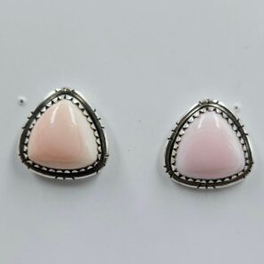 Pink Queen Conch 925 Sterling Silver Stud Earrings (REXT59-139)