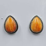 Spiny Oyster Shell 0.75" 925 Sterling Silver Stud Earrings (REXT59-123)