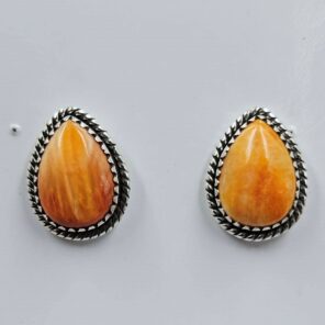 Spiny Oyster Shell 0.75" 925 Sterling Silver Stud Earrings (REXT59-123)
