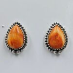 Spiny Oyster Shell 0.75" 925 Sterling Silver Stud Earrings (REXT59-124)