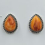 Spiny Oyster Shell 0.75" 925 Sterling Silver Stud Earrings (REXT59-126)