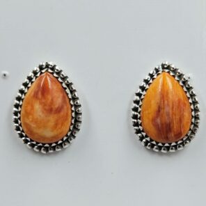 Spiny Oyster Shell 0.75" 925 Sterling Silver Stud Earrings (REXT59-126)