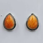 Spiny Oyster Shell 0.75" 925 Sterling Silver Stud Earrings (REXT59-127)