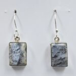 Dendritic Agate 1.25" 925 Sterling Silver Earrings (REXT156-67)