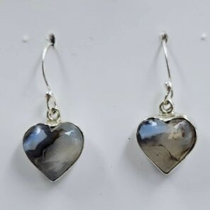 Dendritic Agate 1" 925 Sterling Silver Earrings (REXT156-70)