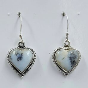 Dendritic Agate 1.25" 925 Sterling Silver Earrings (REXT156-72)