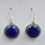 Lapis Lazuli 1.25" 925 Sterling Silver Earrings (REXT156-98)