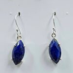 Lapis Lazuli 1.25" 925 Sterling Silver Earrings (REXT156-99)