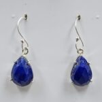 Lapis Lazuli 1.25" 925 Sterling Silver Earrings (REXT156-100)