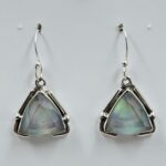 Aurora Opal Cut 1.25" 925 Sterling Silver Earrings (RS19-410)