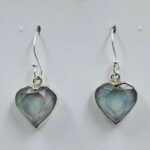 Aurora Opal Cut 1" 925 Sterling Silver Earrings (RS19-409)