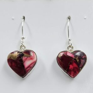Red Rose Dahlia 1.25" 925 Sterling Silver Earrings (REXT157-122)
