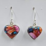 Pink Dahlia Turquoise 1.25" 925 Sterling Silver Earrings (REXT157-101)