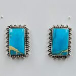 Sea Sediment Jasper 0.6" 925 Sterling Silver Stud Earrings (REXT157-67)