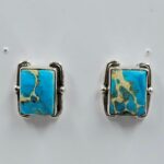 Sea Sediment Jasper 0.6" 925 Sterling Silver Stud Earrings (REXT157-68)