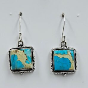 Sea Sediment Jasper 1.25" 925 Sterling Silver Earrings (REXT157-73)