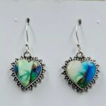 Peacock Dahlia 1.25" 925 Sterling Silver Earrings (RS19-352)