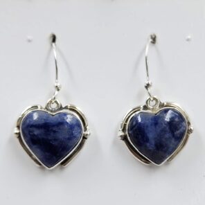 Sodalite 1.25" 925 Sterling Silver Earrings (REXT157-158)